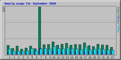 Hourly usage for September 2020