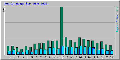 Hourly usage for June 2022