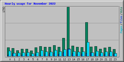 Hourly usage for November 2022